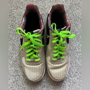 Nike Air Force 1 with Neon Green Laces